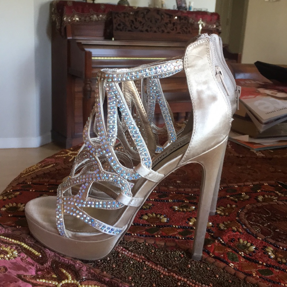 Steve Madden Sparkle Cage Heels